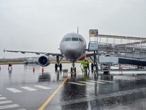 A step free Aviramp boarding ramp at Hervey Bay Airport